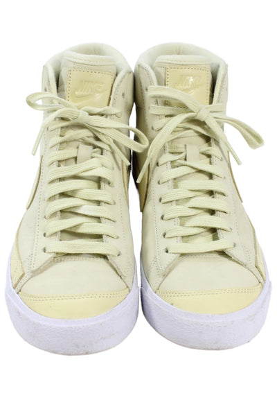 Nike Womens Leather Blazer Mid Premium Sneakers Alabaster Yellow Size 8.5