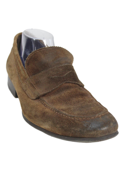To Boot New York Mens Leather Slip On Loafer Dress Shoes Brown Size 10.5