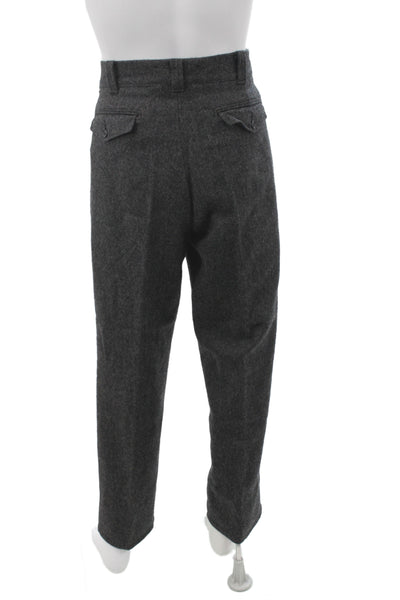 Woolrich Men Dress Pants Gray 85% Wool Button Closure Inseam 32 Size 34