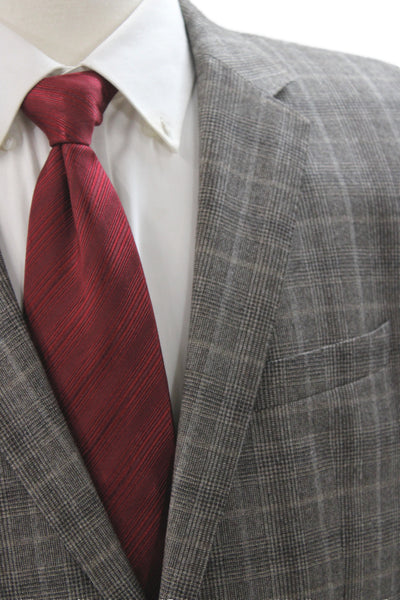 Boss Hugo Boss Mens Gray Plaid Virgin Wool Blazer Button Size 38