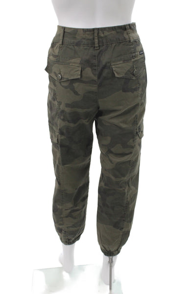 Sanctuary Womens Cargo Pants Camo Green Size 27