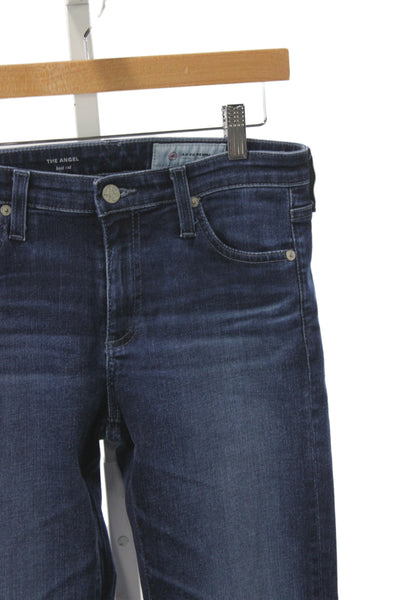 AG Adriano Goldschmied Women Bootcut Jeans Blue Button Mid Rise Size 28
