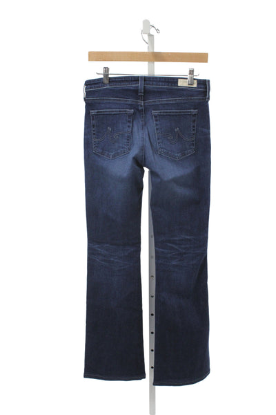 AG Adriano Goldschmied Women Bootcut Jeans Blue Button Mid Rise Size 28