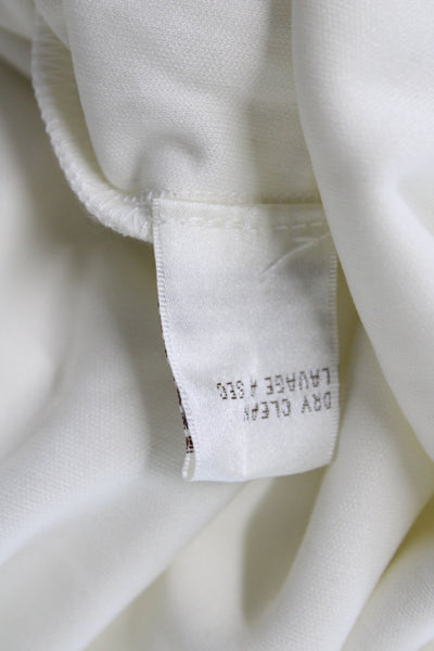Badgley Mischka Women Maxi Wedding Dress Ivory Scoop Neck Long Sleeve Size 12