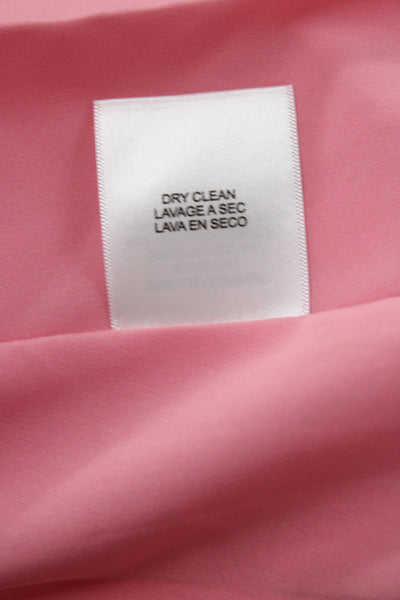 Badgley Mischka Women Pink Halter Maxi Dress Sleeveless Zip Size 6