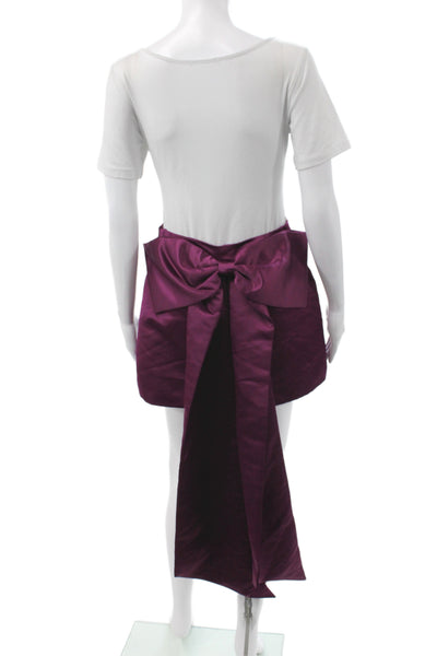 Trina Turk Women Mini Skirt Purple 100% Polyester Hook & Eye Short Size 2