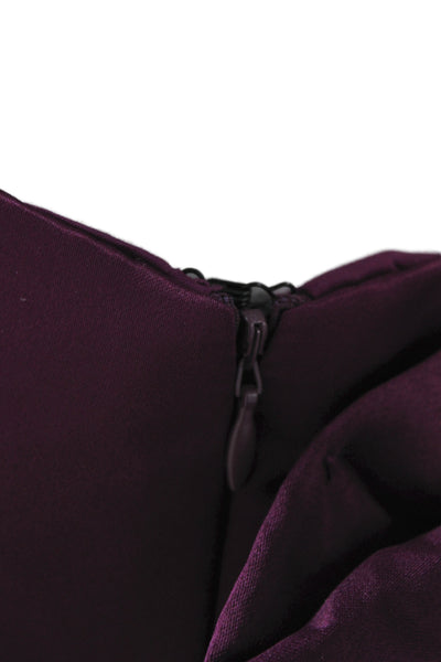 Trina Turk Women Mini Skirt Purple 100% Polyester Hook & Eye Short Size 2