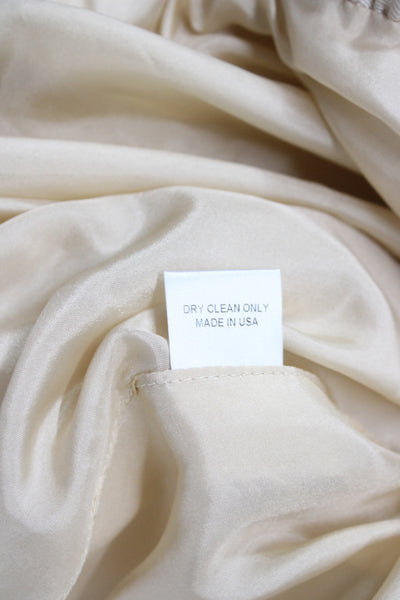 Alexandra Lind Womens Fit & Flare Dress Ivory V-Neck Size 2