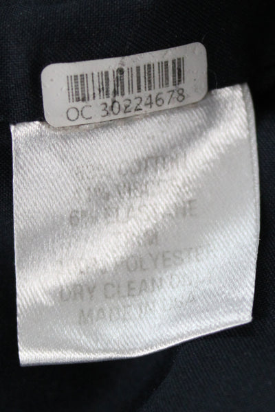 Pearl By Lela Rose Womens Black Cotton Basic Jacket Collared Button Size XS