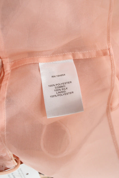 Toccin Womens Camisole Pink Square Neck Sleeveless Polyester Party Size 2