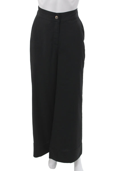 Toccin Womens Dress Pants Black Button 100% Polyester Solid Fall Size XS