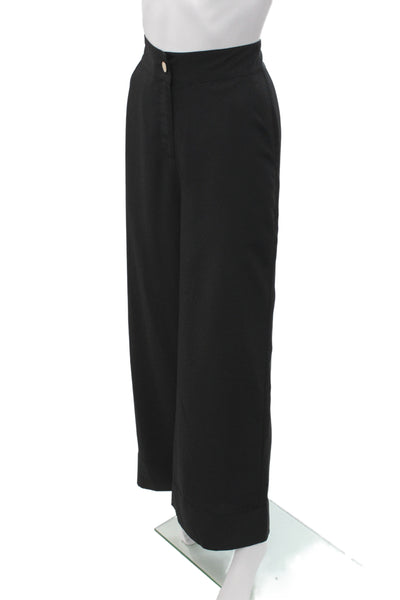 Toccin Womens Dress Pants Black Button 100% Polyester Solid Fall Size XS