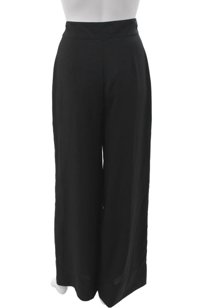 Toccin Womens Dress Pants Black Button 100% Polyester Solid Fall Size XS