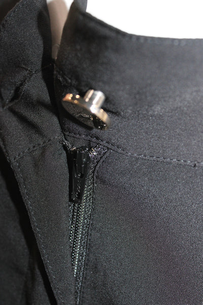 Toccin Womens Dress Pants Black Button 100% Polyester Solid Fall Size XS