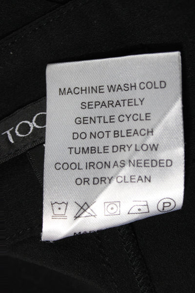 Toccin Womens Dress Pants Black Button 100% Polyester Solid Fall Size XS