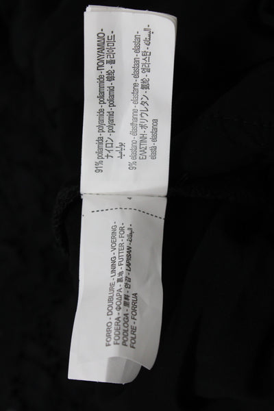 Zara Womens Cropped Floral Viscose Pants Black Drawstring Size XS
