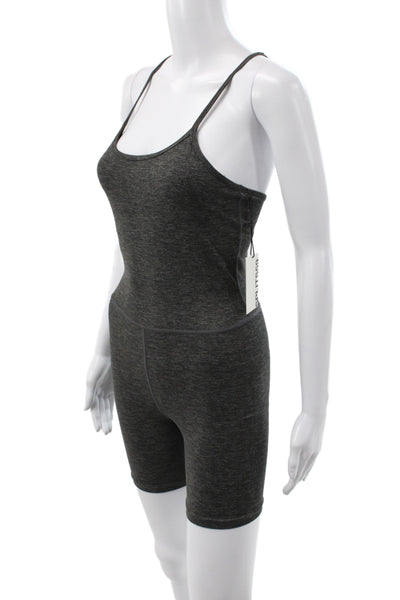 Toccin Women One Piece Gingham Scoop Neck Sleeveless Gray Size 2