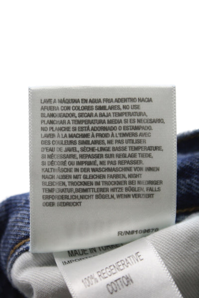 Agolde Womens Straight Jeans Blue High Rise 28 Inseam Size 26