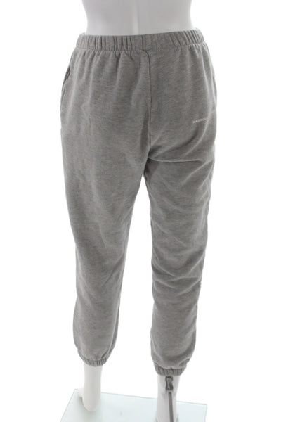 Ragdoll Women Jogger Pants Gray Pull On 65% Cotton Solid Athleisure Size S