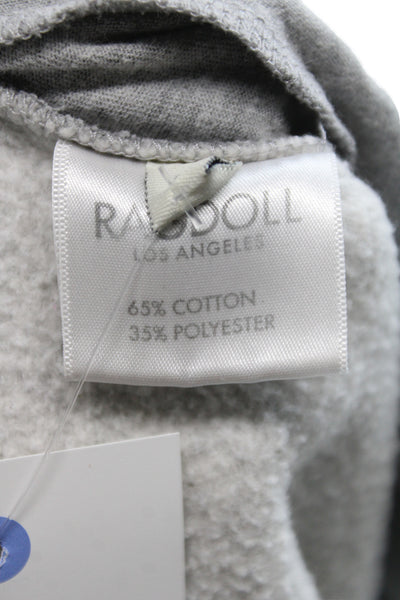 Ragdoll Women Jogger Pants Gray Pull On 65% Cotton Solid Athleisure Size S