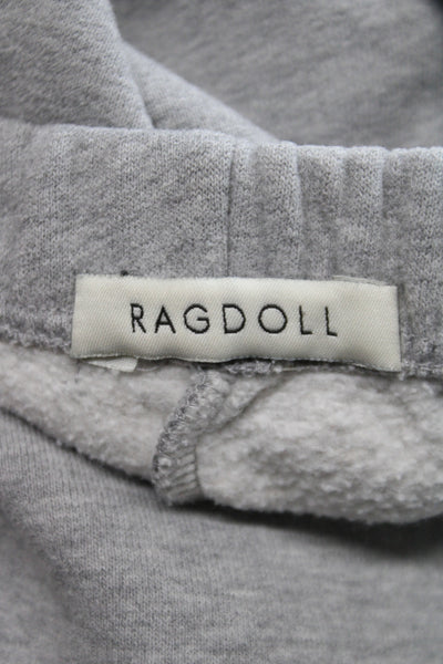 Ragdoll Women Jogger Pants Gray Pull On 65% Cotton Solid Athleisure Size S