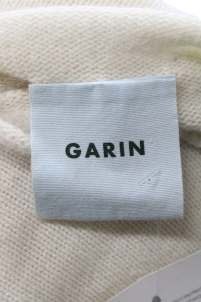 Garin Womens Pullover Cashmere Mock Neck Sweater Ivory Size M
