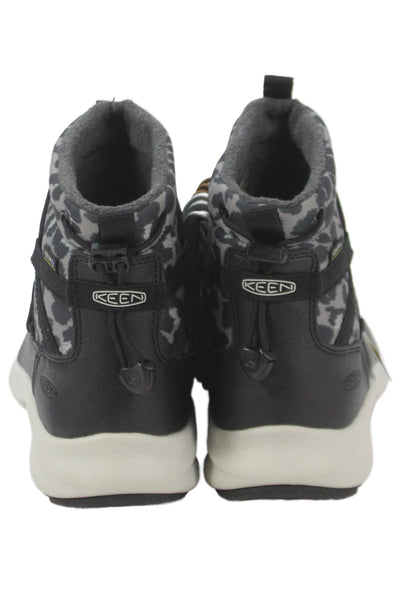 Keen Womens Animal Print Waterproof Snow Ankle Boots Grey Black Size 8