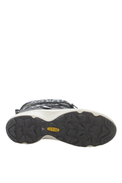 Keen Womens Animal Print Waterproof Snow Ankle Boots Grey Black Size 8