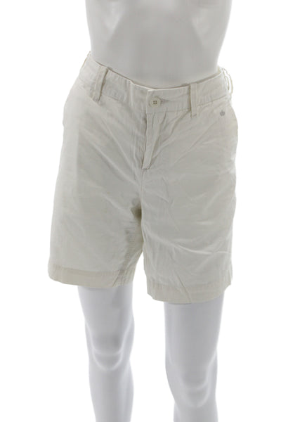 G1 Men Ivory 100% Cotton Chino Shorts Button Closure Size 6