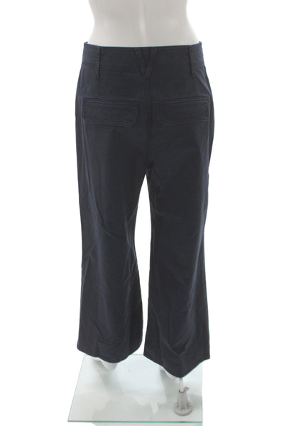 Veronica Beard Womens Cropped Black Jeans Cotton Button Size 28
