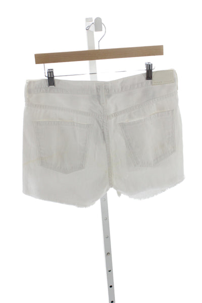 Citizens of Humanity Women Cut-Off White Cotton Shorts Size 28