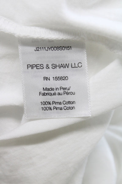 Re/Done Women Cut-Off White Cotton Button Shorts Size 28