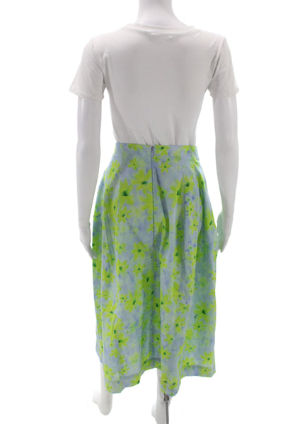 Marni Womens Tunic Blouse Floral Multicolor Long Sleeve Button Neck Size 40