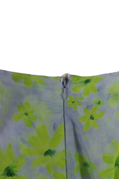 Marni Womens Tunic Blouse Floral Multicolor Long Sleeve Button Neck Size 40