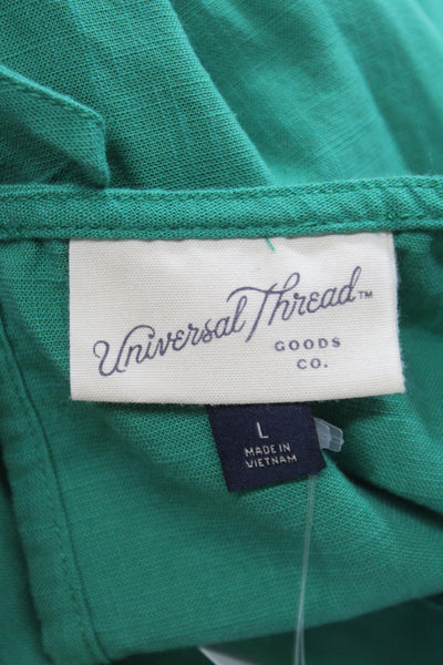 Universal Thread Womens Green Tank Dress Sleeveless Round Neck Size L