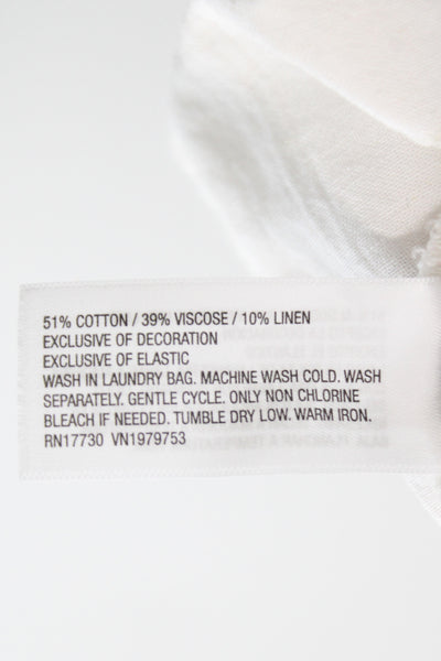 Universal Thread Womens White Sundress Scoop Neck Knee Length Cotton Size M