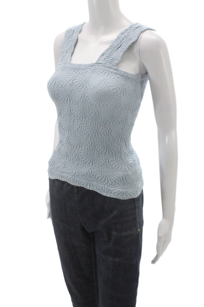 Free People Womens Ivory Geometric Square Neck Camisole Polyester Size XS
