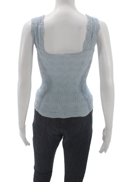 Free People Womens Ivory Geometric Square Neck Camisole Polyester Size XS