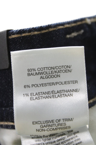 Silver Jeans Womens Blue Straight Jeans Cotton Mid Rise Size 27