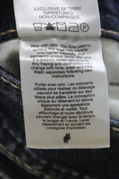 Silver Jeans Womens Blue Straight Jeans Cotton Mid Rise Size 27