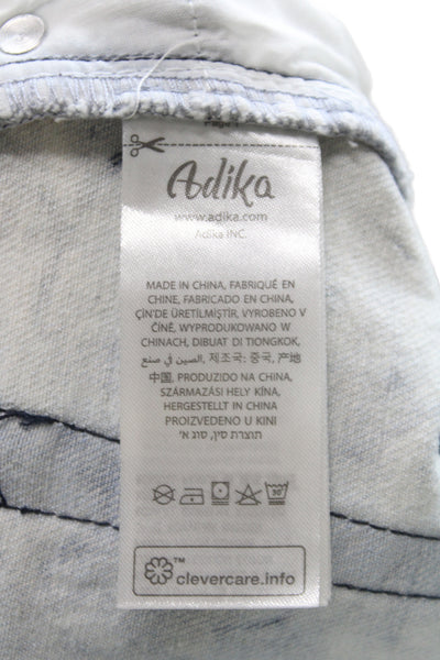 Silver Jeans Womens Blue Straight Jeans Cotton Mid Rise Size 27