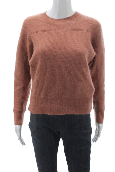 Club Monaco Women Pink Cashmere Pullover Sweater Crew Neck Long Sleeve Size M
