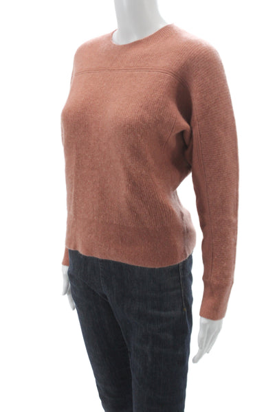 Club Monaco Women Pink Cashmere Pullover Sweater Crew Neck Long Sleeve Size M