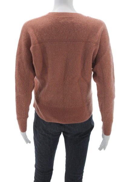 Club Monaco Women Pink Cashmere Pullover Sweater Crew Neck Long Sleeve Size M