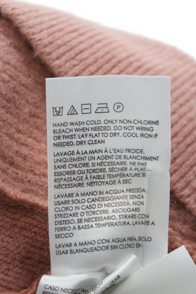 Club Monaco Women Pink Cashmere Pullover Sweater Crew Neck Long Sleeve Size M