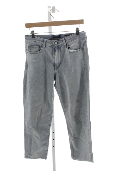 Banana Republic Women Straight Mid Rise Blue Cotton Jeans Size 27