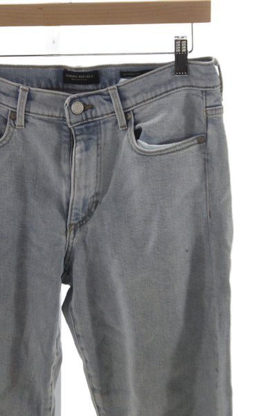 Banana Republic Women Straight Mid Rise Blue Cotton Jeans Size 27