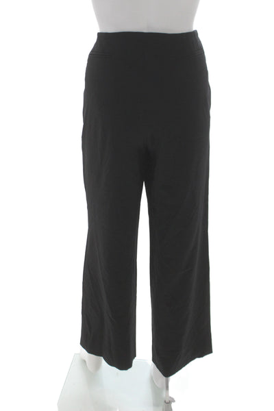 Gucci Womens Dress Pants Black Virgin Wool Button Size 44