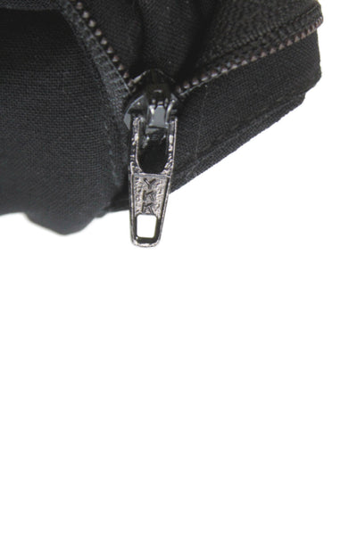 Gucci Womens Dress Pants Black Virgin Wool Button Size 44