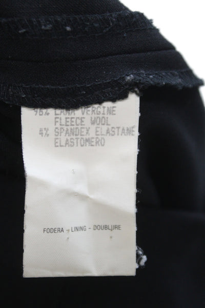 Gucci Womens Dress Pants Black Virgin Wool Button Size 44